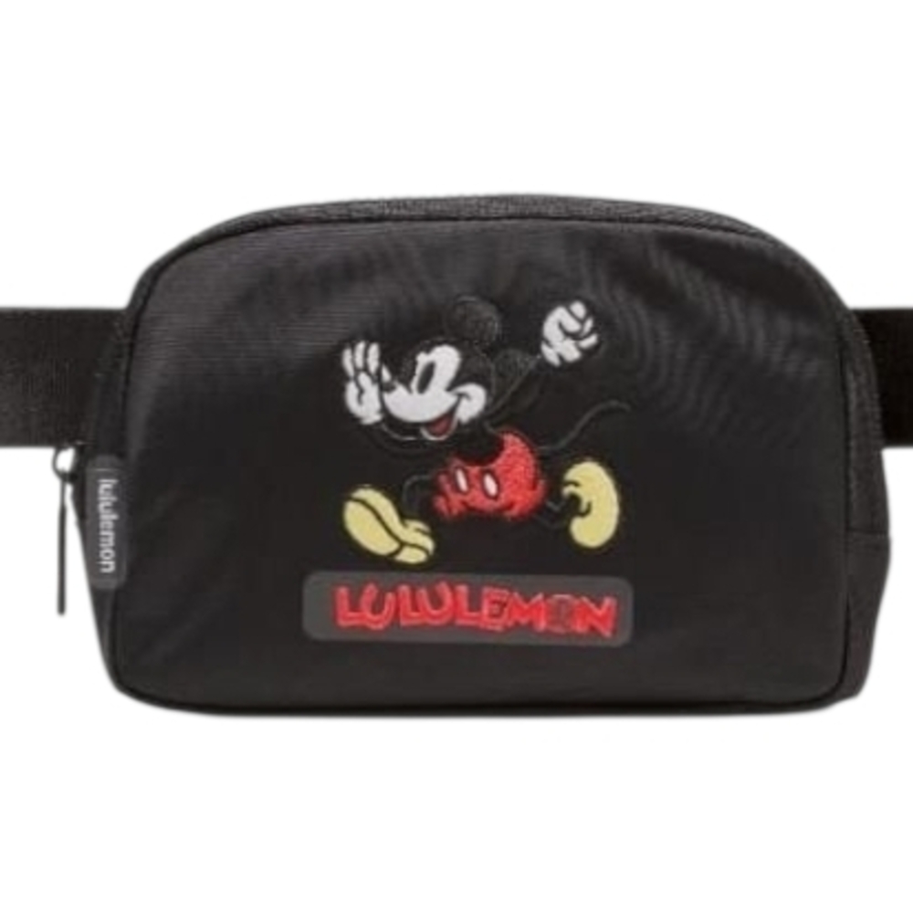 lululemon athletica Black Belt Bag with Mickey Mouse Design